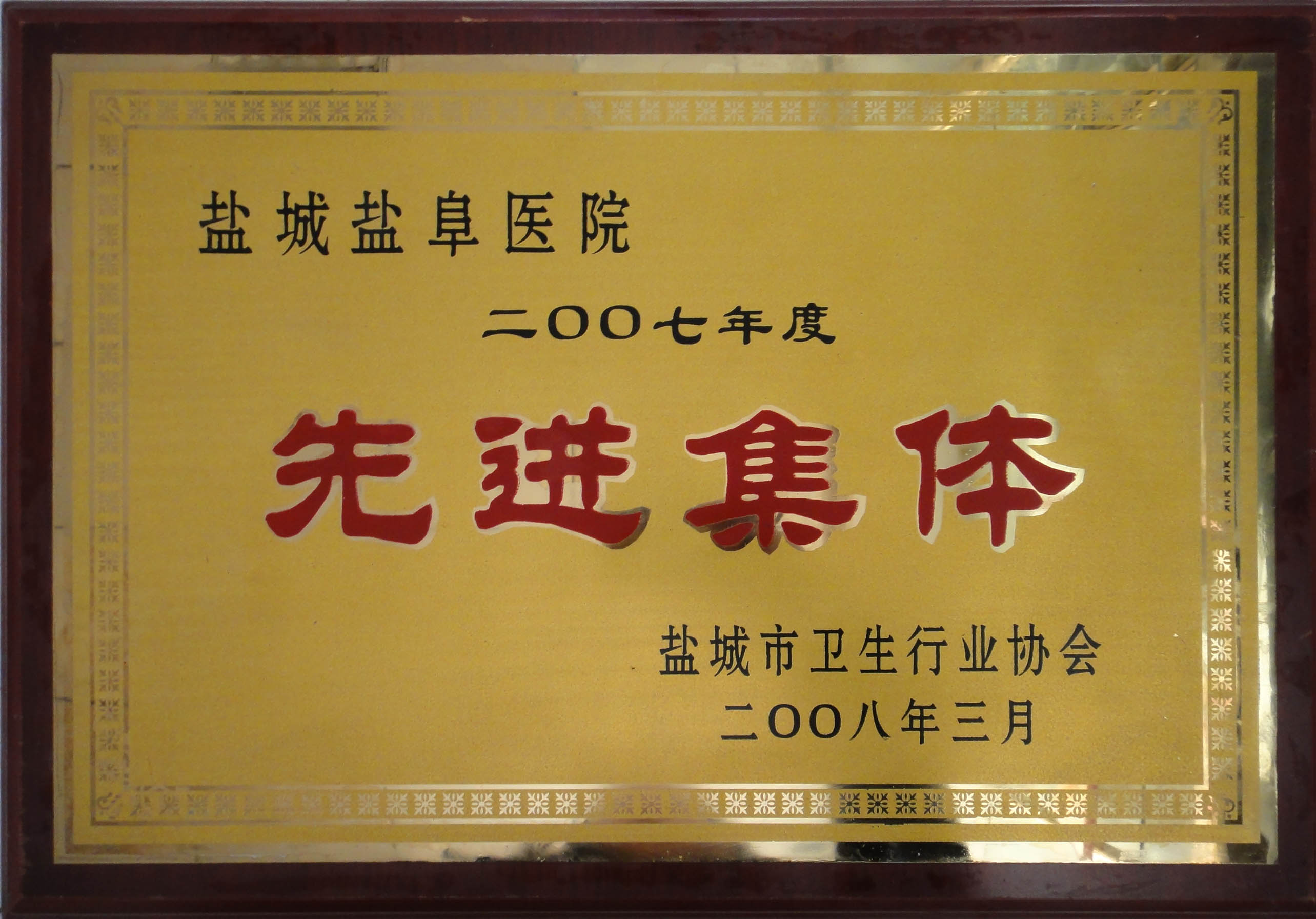 2007年度盐城市卫生行业先进集体